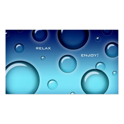 Bubbles Salon Spa Business Card blue (back side)