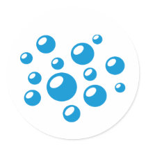 Bubbles Round Stickers
