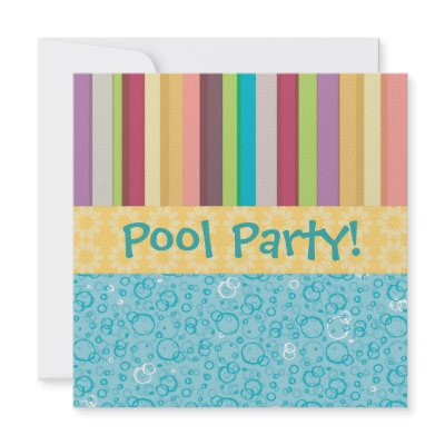 Bubbles & Stripes Invitation by creativetaylor