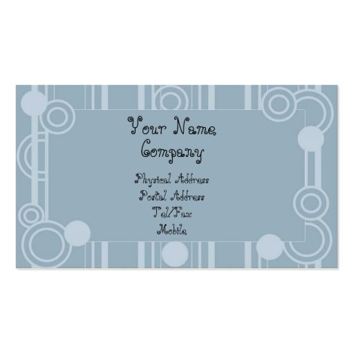 Bubbles & Strips Profile Card Business Cards (front side)