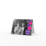 Bubbles Thank You Notecard (Purple / Magenta Pink)