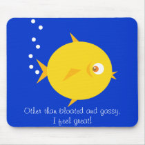 Bubbles The BlowFish_I feel great mousepads