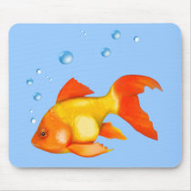Bubbles the Goldfish mousepads