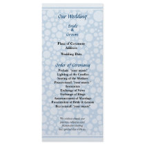 Bubbles Wedding Program rack cards