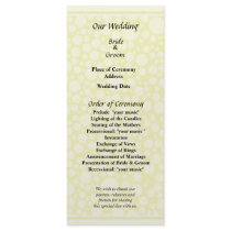Bubbles Wedding Program rack cards