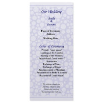 Bubbles Wedding Program rack cards