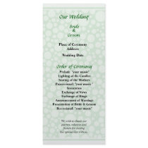 Bubbles Wedding Program rack cards