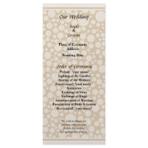 Bubbles Wedding Program rack cards