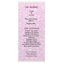 Bubbles Wedding Program rack cards