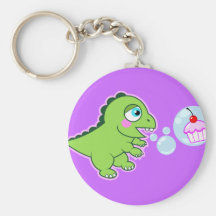 BubbleZilla Cupcake Keychain