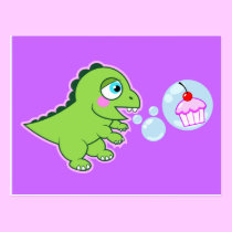 BubbleZilla Cupcake Postcard postcards