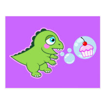 BubbleZilla Cupcake Postcard