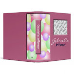 Bubbling Baby Girl Pink photo album 3 Ring Binders