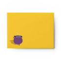 Bubbling cauldron brew purple yellow Halloween fun envelope