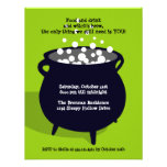 Bubbling cauldron ghoulish green Halloween party Custom Announcements
