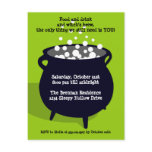Bubbling cauldron potion green Halloween party Post Cards