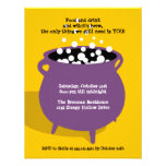 Bubbling cauldron potion yellow Halloween party Invites