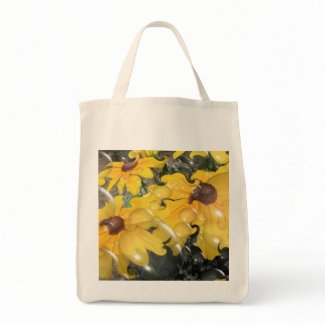 Bubbling Daisies Grocery Bag bag