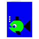 Bubbling Hat Fish Card