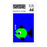 Bubbling Hat Fish postage