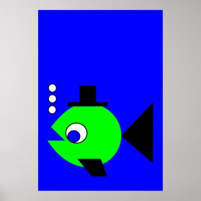 Bubbling Hat Fish Posters by lonvig