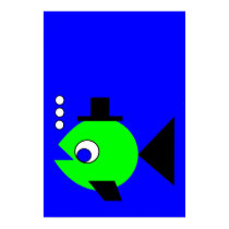 Bubbling Hat Fish posters