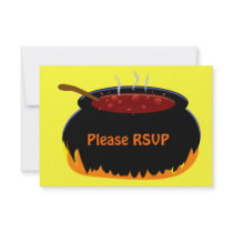 Bubbling Witch Cauldron Fun Halloween Personalized Announcements