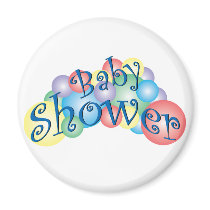 Bubbly Baby Shower Fridge Magnet