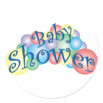Bubbly Baby Shower stickers