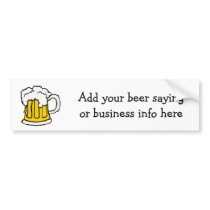 Bubbly Beer!  U-brew or  Brewery Business Bumper Stickers