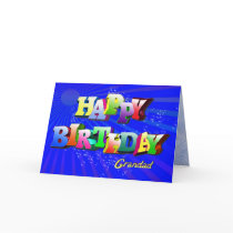 Bubbly birthday card for grandad