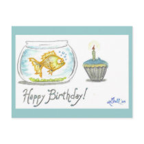 "Bubbly Birthday" postcard