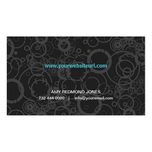 Bubbly Blue Business Card Templates (back side)