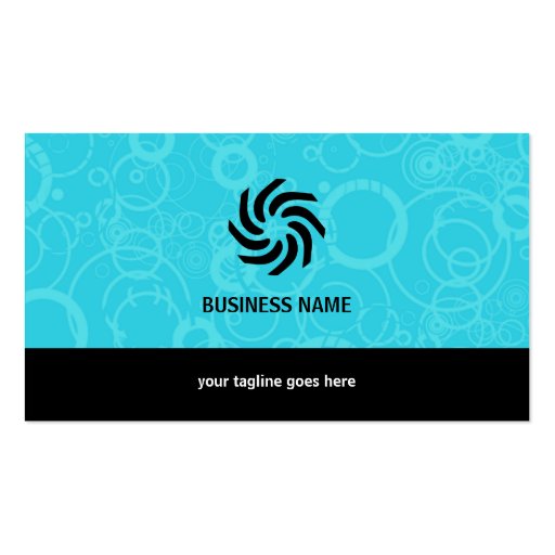 Bubbly Blue Business Card Templates (front side)