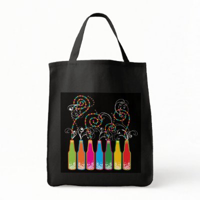 Bubbly Celebrations! Colorful Custom Gift Tote Bag by fat_fa_tin
