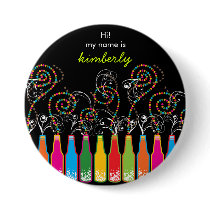 Bubbly Celebrations! Party Name Tag Button