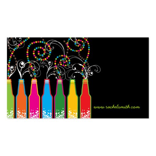 Bubbly Celebrations! Party Planner Profile Card / Business Card (back side)