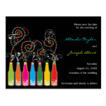 Bubbly Celebrations! Save The Date Custom Postcard