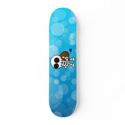 Bubbly Cool Skeleton Skateboard by cheeseypuffles