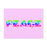 Bubbly Dot Rainbow PEACE postcards