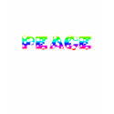 Bubbly Dot Rainbow PEACE t-shirts