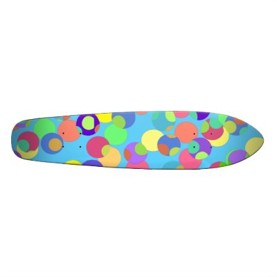 Bubbly Dots Skateboards by wingedturtle