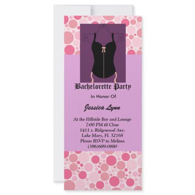 Bubbly Pink Purple Bachelorette Party Invitation Rack Cards by ForeverAndEverAfter