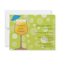 Bubbly Umbrella Drinks Party Invitation