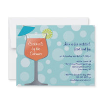 Bubbly Umbrella Drinks Party Invitation