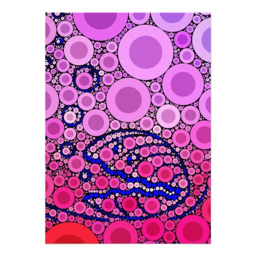 Bubbly Under the Sea Clam Shell Mosaic Art Personalized Invitations