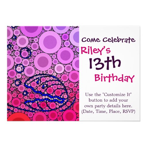 Bubbly Under the Sea Clam Shell Mosaic Art Personalized Invitations