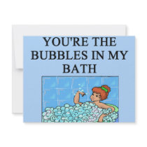 buble bath lovers custom invitation