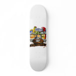 Buccaneer Pirate Parrots Scull & Crossbones Skateboard Deck
