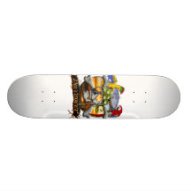 Buccaneer Pirate Parrots Scull & Crossbones Skateboard Deck